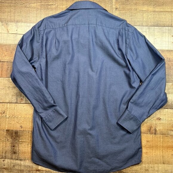 Tommy Hilfiger Regular Fit Blue Button Down Shirt size Medium (15-15.5) (32-33) - Picture 5 of 5